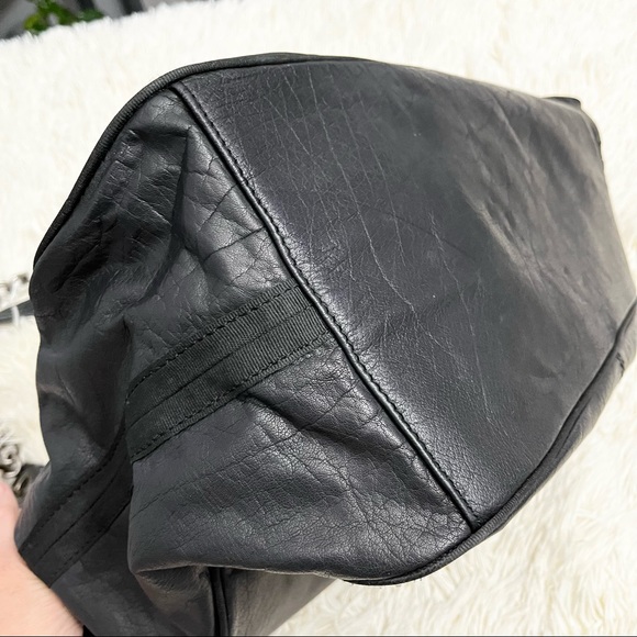 BCBGMaxAzria Large Black Leather Hobo Bag - Picture 4 of 12